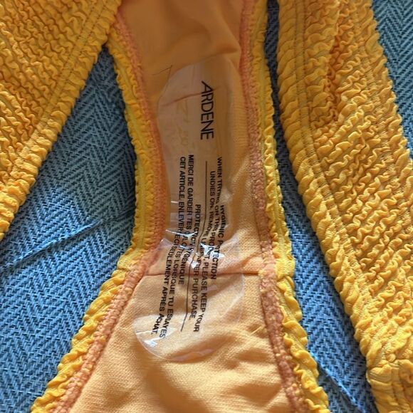 NWT Ardene Swim Bright Orange Textured Bikini Set - Picture 7 of 9